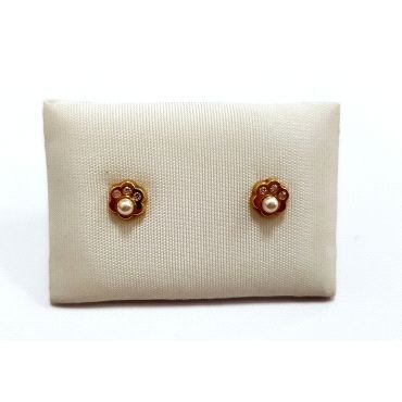 PENDIENTES NIÑA ORO AMARILLO PIEDRA                                   