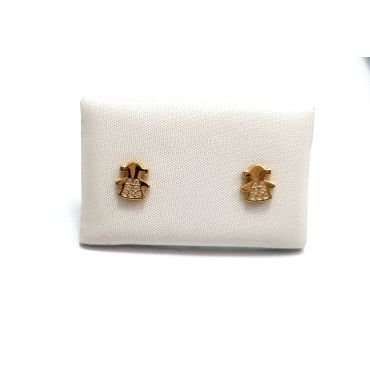 PENDIENTES NIÑA ORO AMARILLO PIEDRA                                   