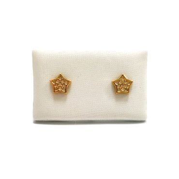 PENDIENTES NIÑA ORO AMARILLO PIEDRA                                   