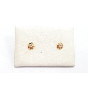 PENDIENTES NIÑA ORO AMARILLO PIEDRA                                   