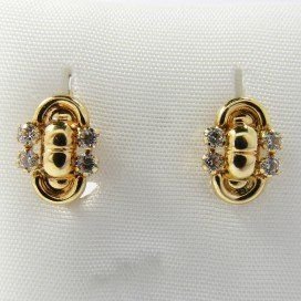 PENDIENTES NIÑA ORO AMARILLO PIEDRA