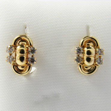 PENDIENTES NIÑA ORO AMARILLO PIEDRA