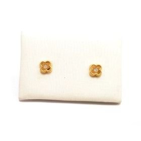 PENDIENTES NIÑA ORO AMARILLO PIEDRA                                   