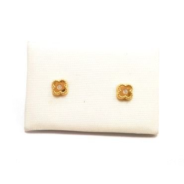 PENDIENTES NIÑA ORO AMARILLO PIEDRA                                   
