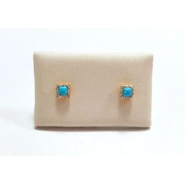 PENDIENTES NIÑA ORO AMARILLO PIEDRA                                   