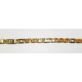 PULSERAS CABALLERO ORO BICOLOR ITALIANO                               