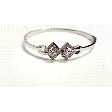 PULSERA ARO ORO BLANCO PIEDRA                                         