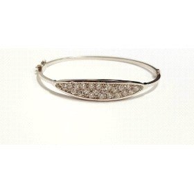 PULSERA ARO ORO BLANCO PIEDRA                                         