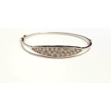 PULSERA ARO ORO BLANCO PIEDRA                                         