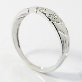 SORTIJA NIÑA ORO BLANCO PIEDRA