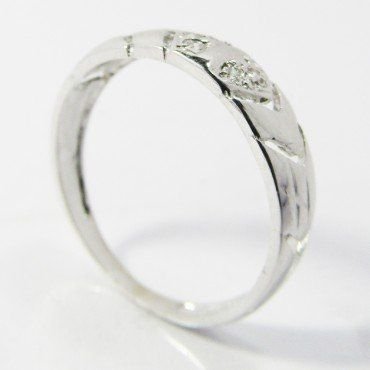 SORTIJA NIÑA ORO BLANCO PIEDRA