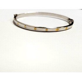 PULSERA ARO ORO BICOLOR                                               