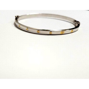 PULSERA ARO ORO BICOLOR                                               