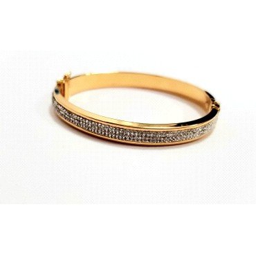 PULSERA ARO ORO AMARILLO ITALIANO PIEDRA                              