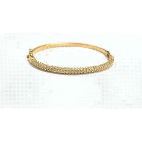 PULSERA ARO ORO AMARILLO ITALIANO PIEDRA                              