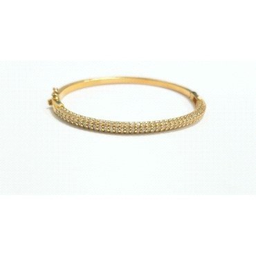 PULSERA ARO ORO AMARILLO ITALIANO PIEDRA                              