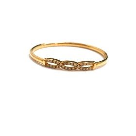 PULSERA ARO ORO AMARILLO ITALIANO PIEDRA                              