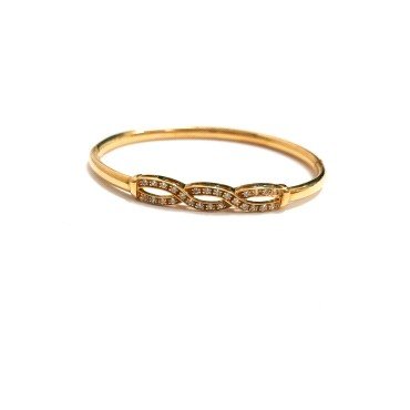PULSERA ARO ORO AMARILLO ITALIANO PIEDRA                              
