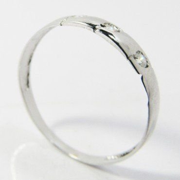 SORTIJA NIÑA ORO BLANCO PIEDRA
