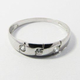 SORTIJA NIÑA ORO BLANCO PIEDRA