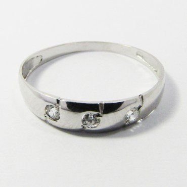 SORTIJA NIÑA ORO BLANCO PIEDRA