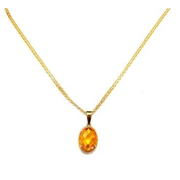 GARGANTILLA ORO AMARILLO PIEDRA                                       