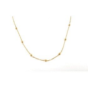 GARGANTILLA ORO AMARILLO  BOLAS  2M/M                                 