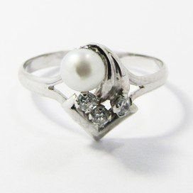 SORTIJA NIÑA ORO BLANCO PERLA