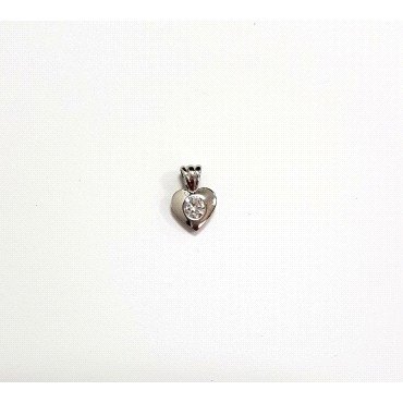 COLGANTE ORO BLANCO PIEDRA                                            