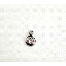 COLGANTE ORO BLANCO PIEDRA                                            