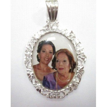 COLGANTE FOTOESMALTE PLATA                                            