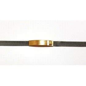PULSERAS CABALLERO ACERO Y ORO                                        