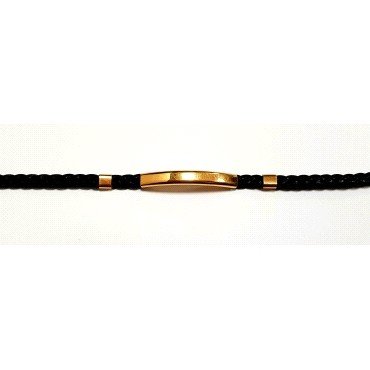 PULSERAS CABALLERO ORO AMARILLO CUERO                                 