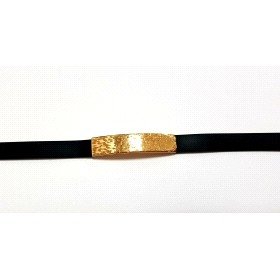 PULSERAS CABALLERO ORO AMARILLO Y CAUCHO                              
