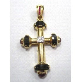 CRUZ ORO AMARILLO PIEDRA 47X32                                        