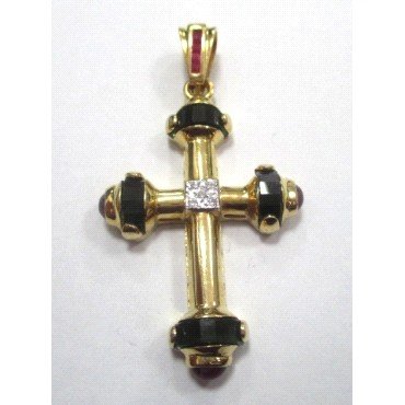 CRUZ ORO AMARILLO PIEDRA 47X32                                        