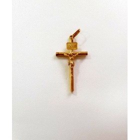 CRUZ ORO AMARILLO CON CRISTO                                          