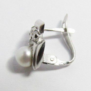 PENDIENTES NIÑA ORO BLANCO PERLA