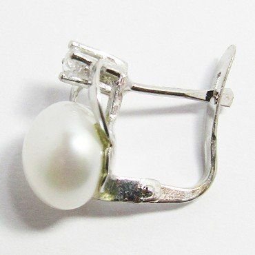 PENDIENTES NIÑA ORO BLANCO PERLA