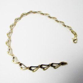 PULSERA SRA. ORO BICOLOR ITALIANO LISO