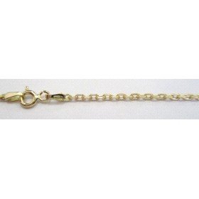 CADENAS ORO AMARILLO 45 CM. FORZADA HUECA 1.2 M.M.                    