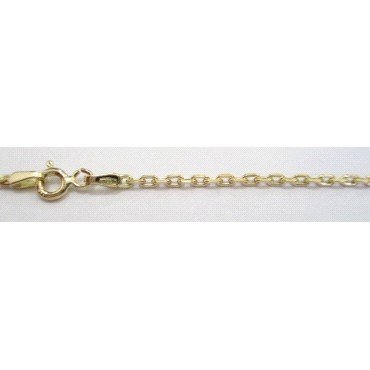 CADENAS ORO AMARILLO 40 CM. FORZADA HUECA 1 M.M.                      