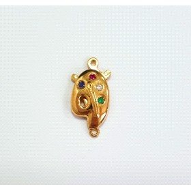 BROCHE COLLAR ORO AMARILLO PIEDRA                                     