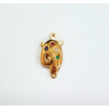 BROCHE COLLAR ORO AMARILLO PIEDRA                                     