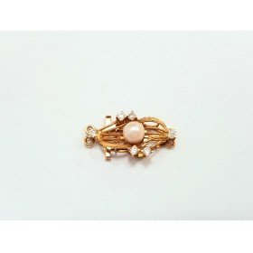 BROCHE COLLAR ORO AMARILLO PIEDRA                                     