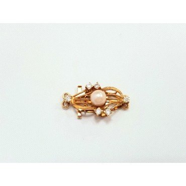 BROCHE COLLAR ORO AMARILLO PIEDRA                                     