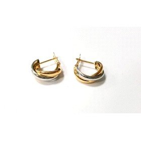 PENDIENTES ARO ORO BICOLOR                                            