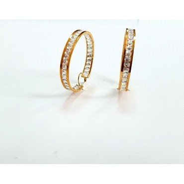 PENDIENTES ARO ORO AMARILLO PIEDRA                                    