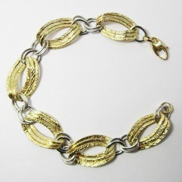 PULSERA SRA. ORO BICOLOR ITALIANO LISO