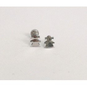 PENDIENTES NIÑA LISO ORO BLANCO                                       